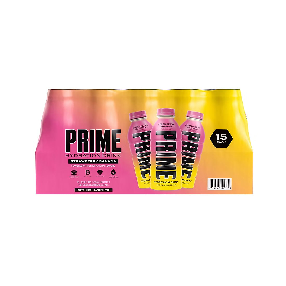 Prime Hydration Strawberry Banana (15 x 500ml) (USA)