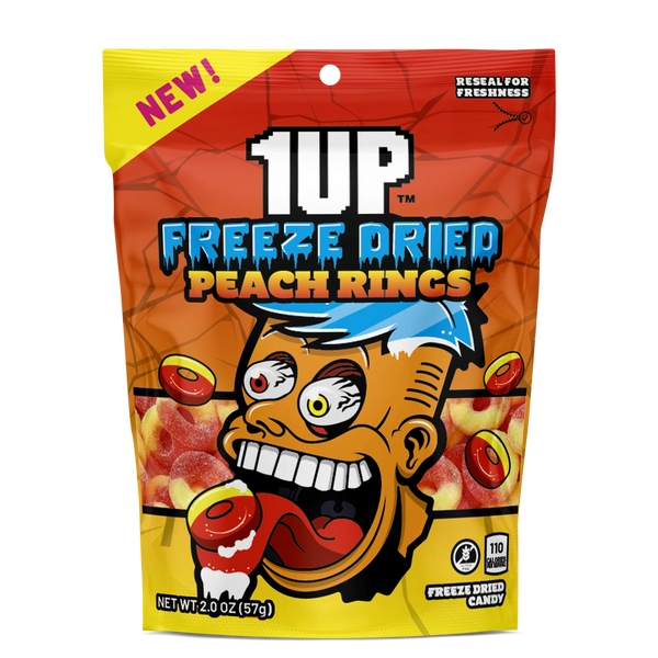 1UP Freeze Dried Peach Rings (57g) (USA)