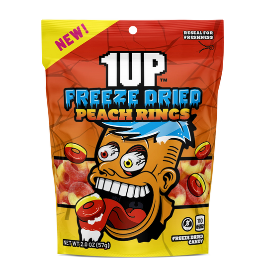 1UP Freeze Dried Peach Rings (57g) (USA)