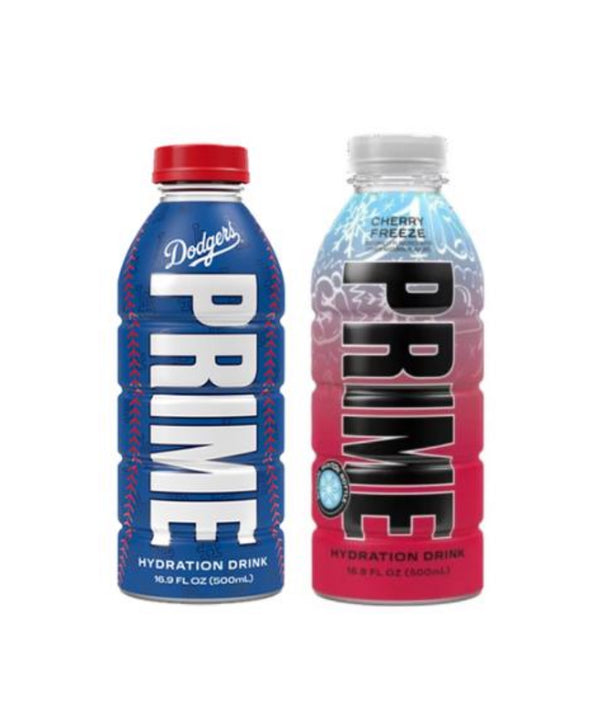 Cherry Freeze LIMITED EDITION & LA Dodgers V2 Prime Hydration Drinks Bundle