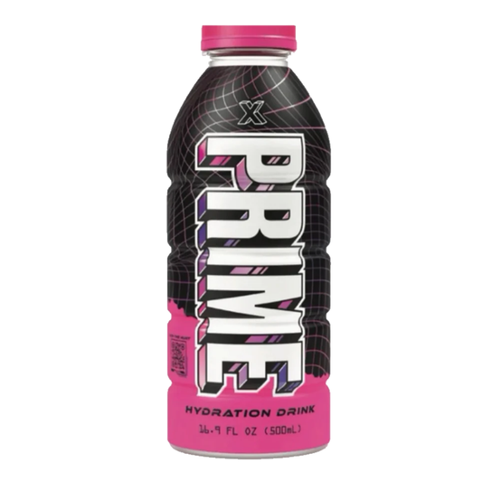 Prime Hydration ‘X’ PINK Bottle (500ml) (USA) - IN HAND